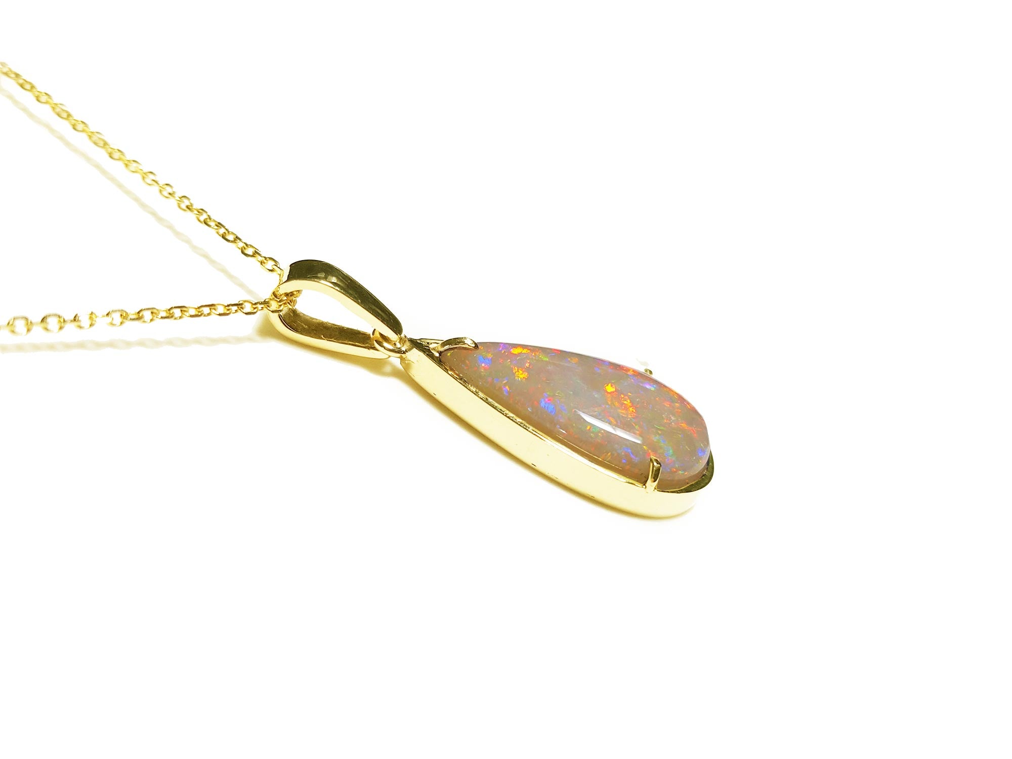 14k gold opal necklace