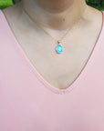 Genuine opal pendant