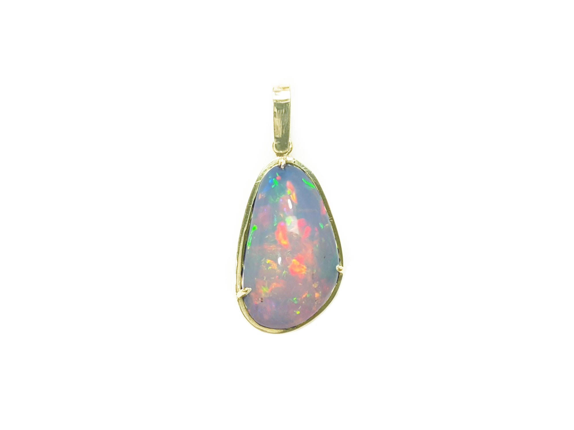 Gold opal pendant