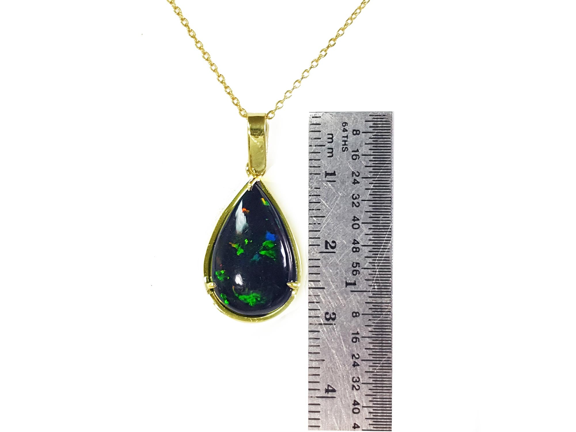 Ethiopian black opal pendant