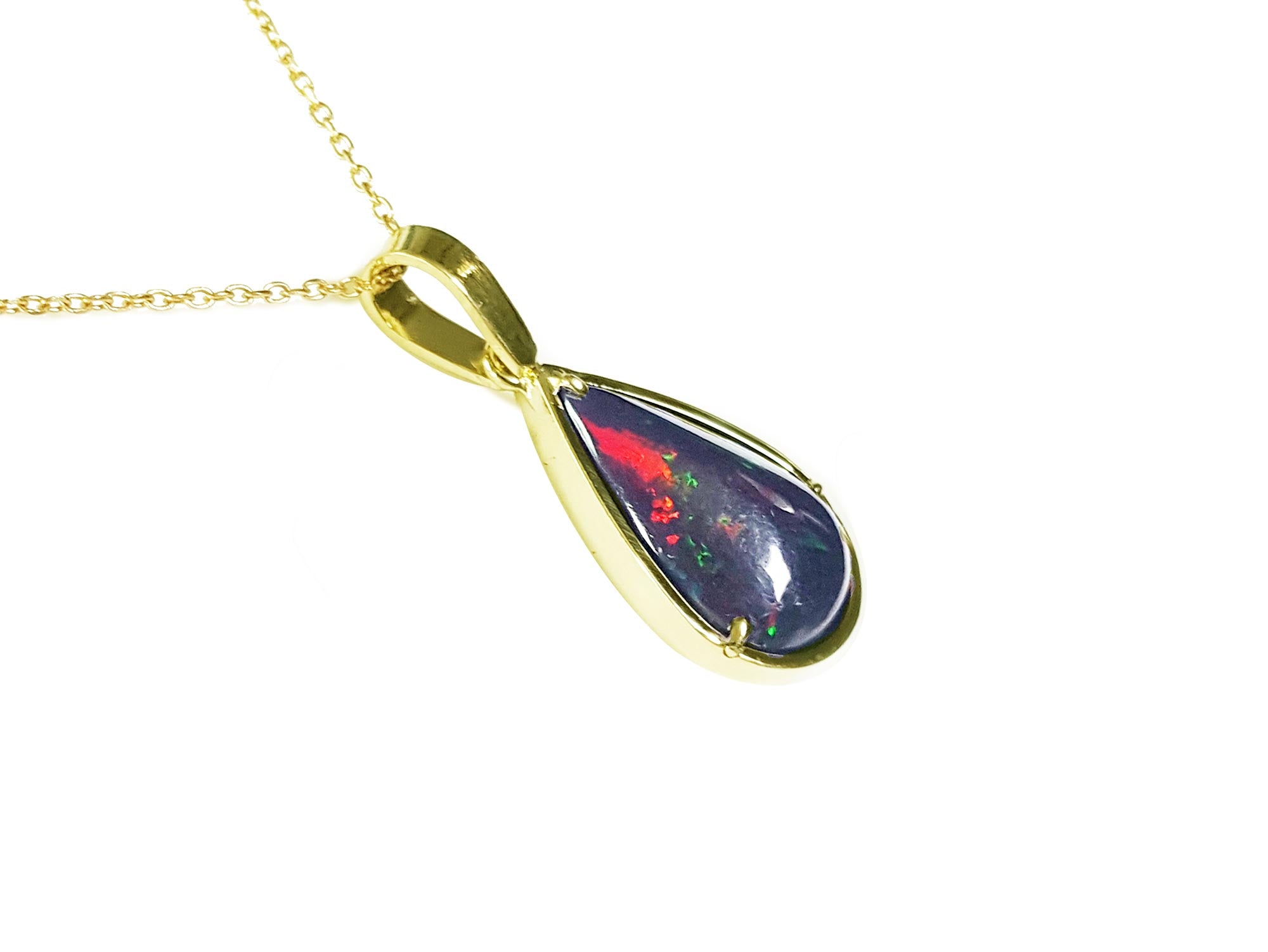 Black opal necklace