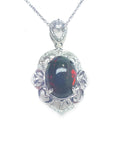 Black opal pendant