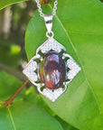 Black opal pendant