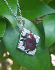 Pendant Black opal sterling silver