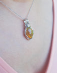 7.67 Ct. Ethiopian Opal Pendant Wire Wrap Silver