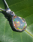 5.96 ct. Welo Ethiopian Opal Pendant Wire Silver Hand Made