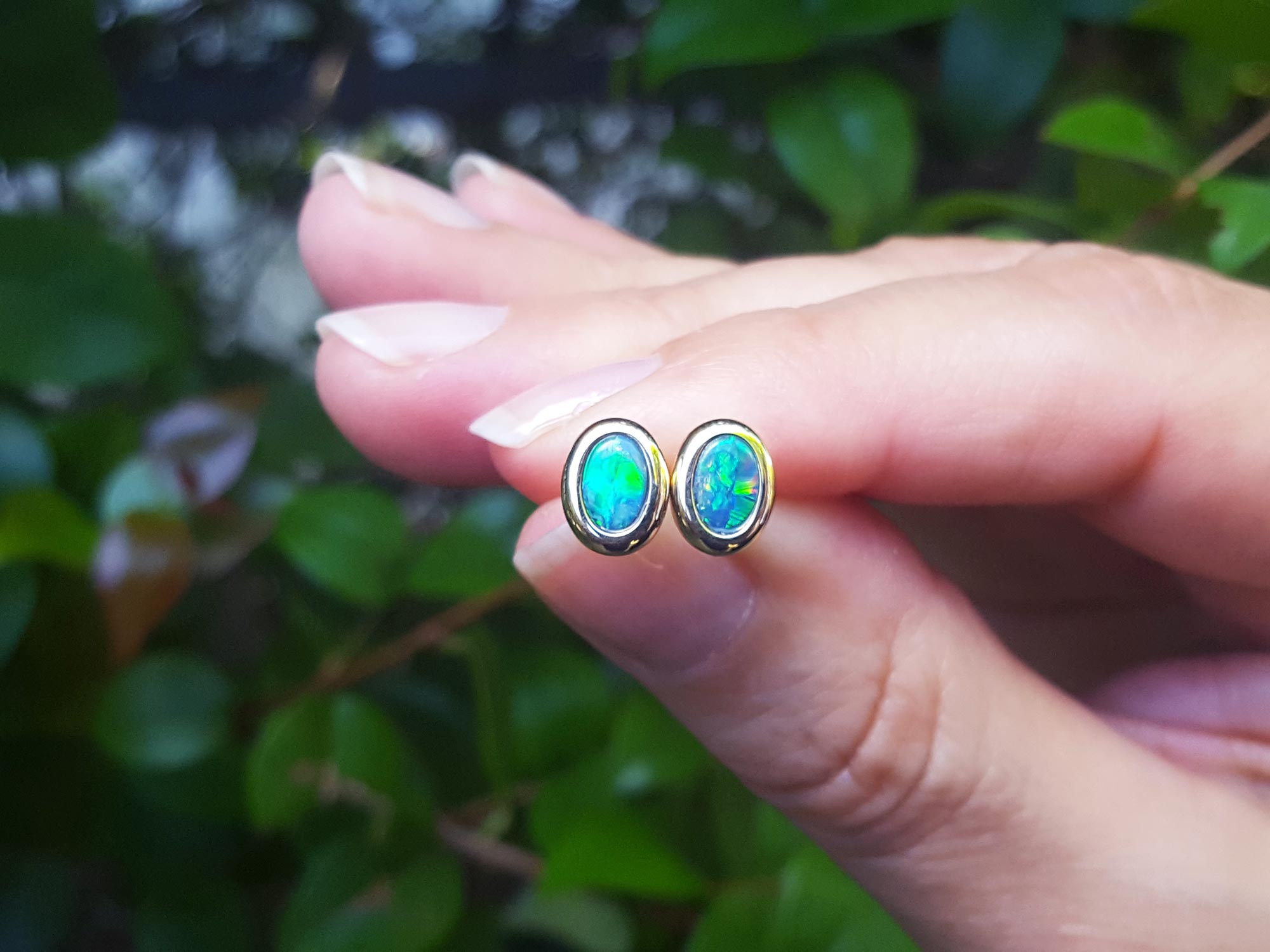 Australian opal earrings