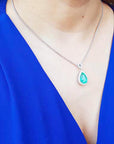 Women's emerald pendant 