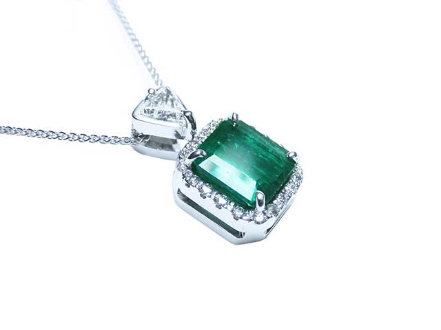 GIA Certified Emerald Pendant