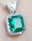 Green fire emerald pendant