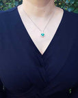 Heart emerald pendant