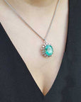 Emerald pendant oval shaped