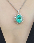 Real Colombian emerald pendant