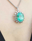 Bridal emerald pendant