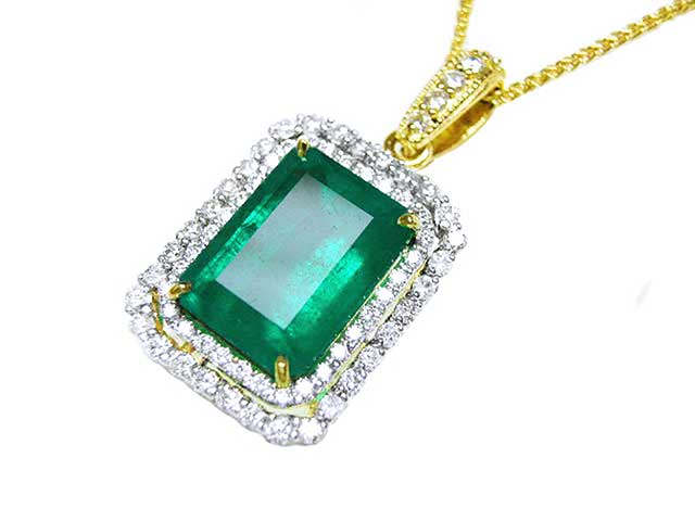 USA Hand made emerald pendant