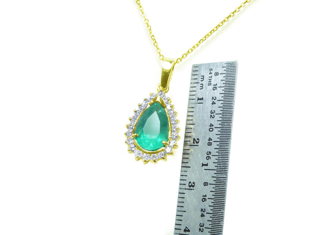 Emereald pendant genuine Colombian emerald