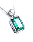 F2 Certified Real Colombian emerald pendant