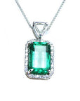 Emerald pendant certified by GIA