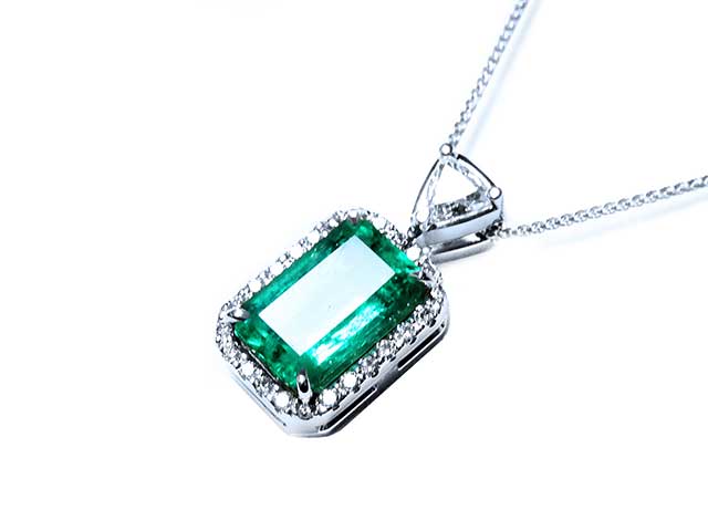 Genuine emerald pendant wholesale