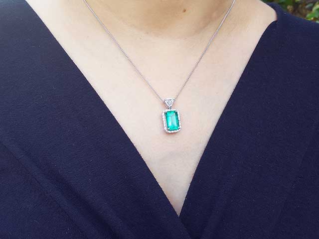 May birthstone emerald pendants