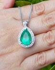 Muzo born real emerald pendant for sale