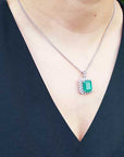 Natural emerald pendant