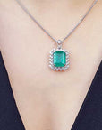 Genuine emerald pendant
