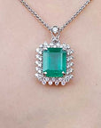 Green fire emerald pendant