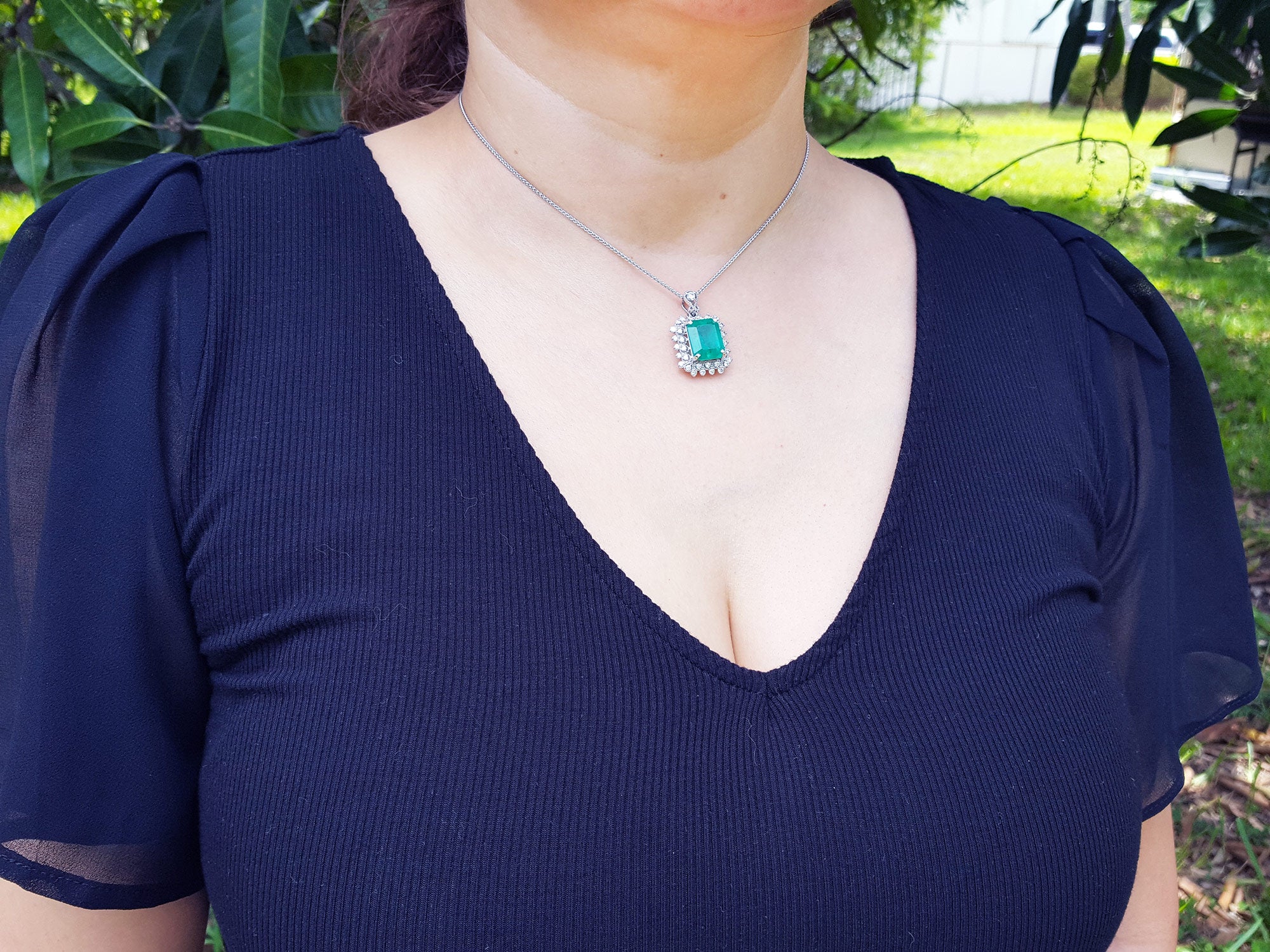 Emerald pendants for women