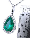 Pear shaped emerald pendant