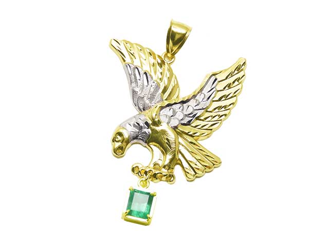 solitaire emerald pendant