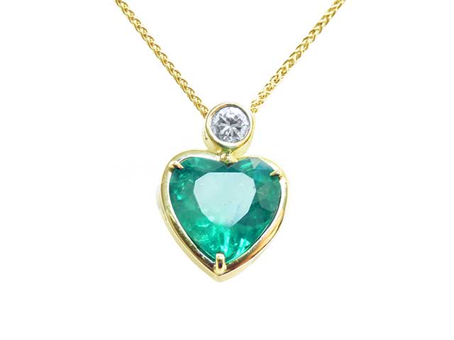 May birthstone emerald pendants