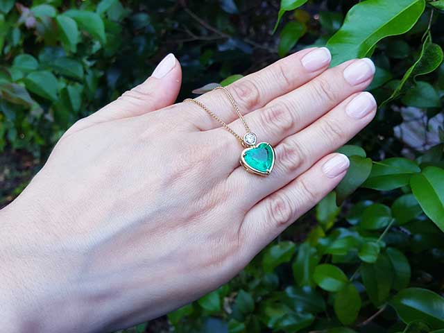 Genuine Colombian emerald jewelry