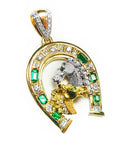 men's emerald necklace pendant