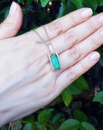 Unique emerald gold pendant