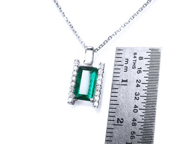 Emerald pendant made in USA