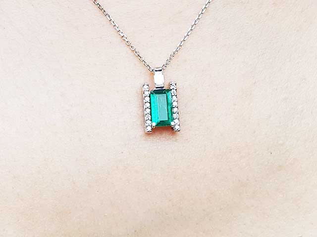 May birthstone emerald pendants