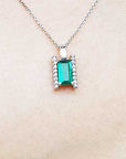 May birthstone emerald pendants