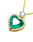 Colombian Muzo emerald heart pendant