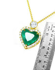 Mother’s day emerald heart pendant