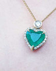Affordable fine heart emerald jewelry