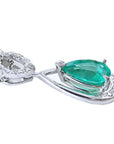 Emerald and diamond fine jewelry pendants