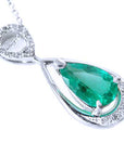 Emerald and diamond pendant for sale