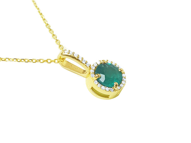 Colombian Emerald Heart Pendant necklace