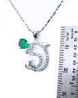 Colombian emerald dophin pendants for sale
