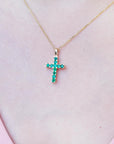 Real emerald cross