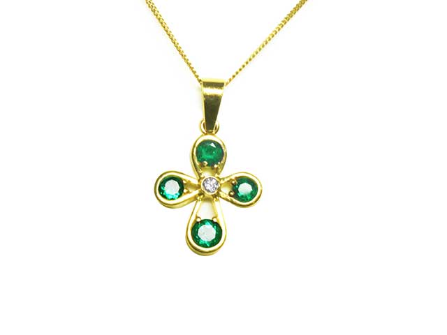 Emerald Crosses Necklaces Cross Pendants Colombian Emeralds