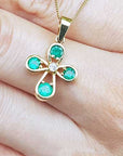 May birthstone emerald pendants