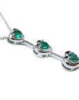 Green fire emerald pendant necklace