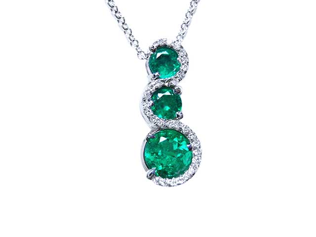 Deep green Colombian emerald
